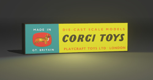 Corgi toys retro - logo, led