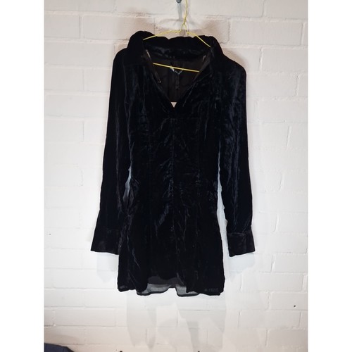Zara black velvet - long, sleeve