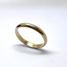 9ct Gold Plain Band Size N 9k Yellow Gold Hallmarked 3mm Wedding Band Ring