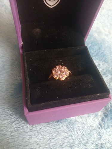 Pink spinel yellow gold ring - spinel,