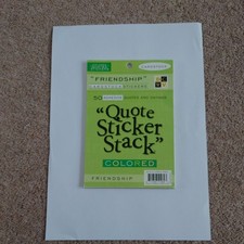 DCWV Friendship Quote Sticker Stack 50 x Coloured Cardstock Stickers
