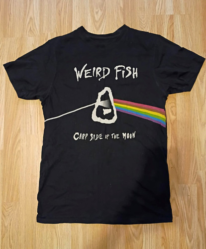 Weird fish black graphic print - weird,
