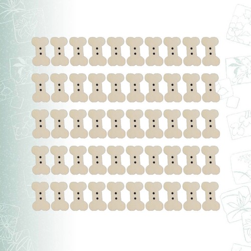 Wooden bone shape buttons - shape,