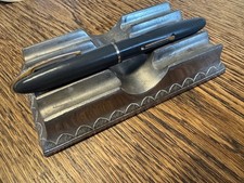 Vintage Waterman's Fountain Pen (1940s/50s)  Lever Fill Grey  F/M 18ct  nib