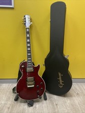 Alex Lifeson Epiphone Les Paul Axcess Custom Ruby Red - MISSING ONE STRING***
