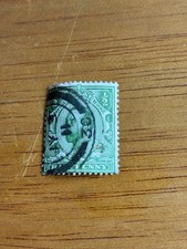 King George V Downey Head Green Half Penny Used Stamp.