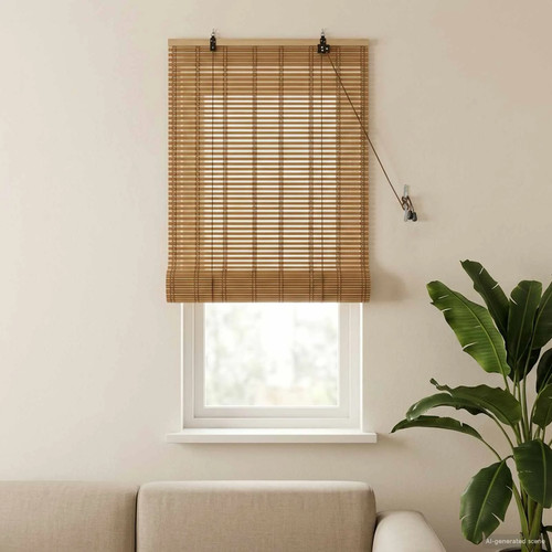 Walplus natural brown bamboo - brown,