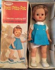 BOXED! Patti Pitta Pat Vintage Doll, Palitoy 1970's, Walking Doll