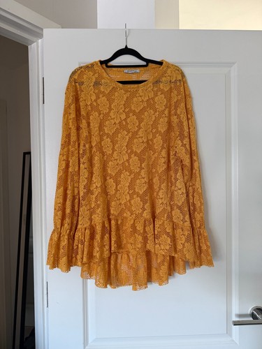 Zara orange mustard long lace