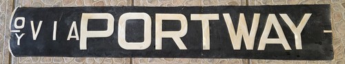 Old bus destination - destination, blind