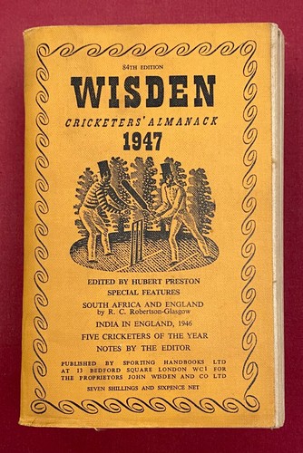 1947 wisden linen softback - 1947,