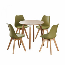 80CM Round Dining Table and 4