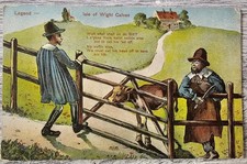 Vintage Comic Postcard Isle of Wight Calves Aristophot 1905 Real Photo