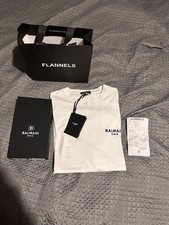 Balmain Paris White Men's T-Shirt Size Medium