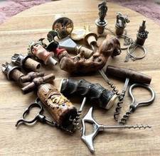 Vintage Corkscrew & Bottle