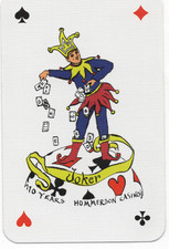 RARE MODERN "Carta Mundi Type - Hommerson Casino`s" JOKER Play Card #25