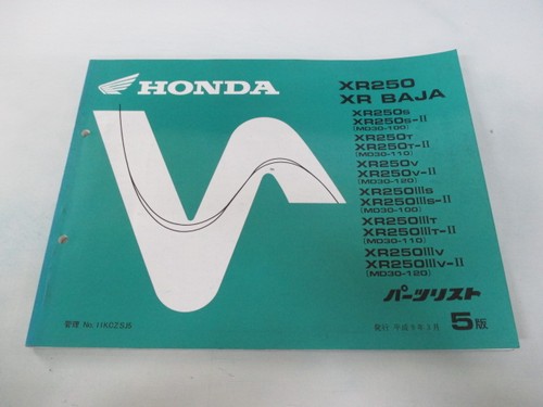 Xr250 baja parts list 5th - xr250,