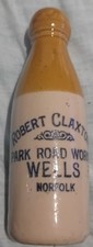 Stoneware ginger beer bottle