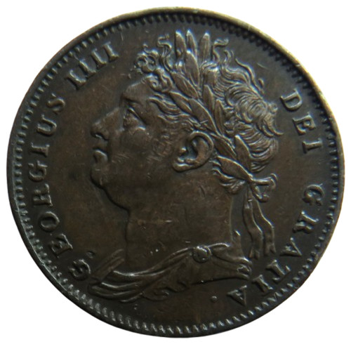 1821 king george farthing - george, iv