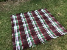 VINTAGE TARTAN PLAID WOOL MIX