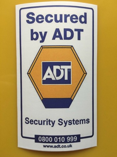 Adt exterior sticker - adt,