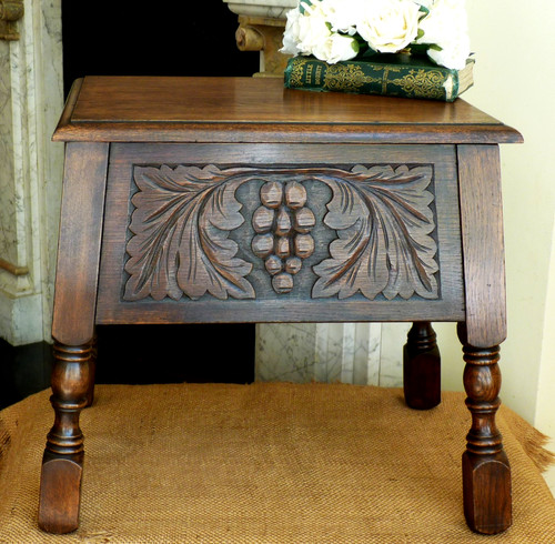 Wooden oak table - wooden, box