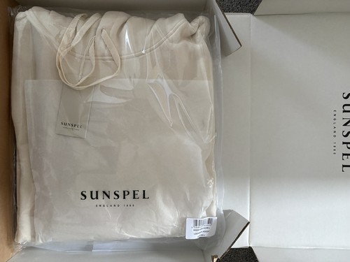 Sunspel loopback hoodie ecru - loopback,