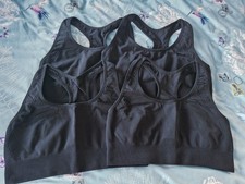 4 New Black Racer Back Sports