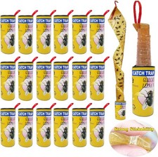 Torchtree Fly Trap,18 Pcs Fly Paper,Fly Catcher,Fly Traps indoor for Home Use,F