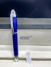 Montblanc Starwalker Roller Ballpoint Pen Blue Body + Silver Clip Black Ink