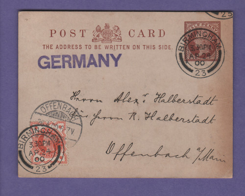 Victorian prepaid postcard - victorian,
