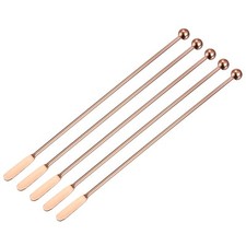 5pcs Stainless Steel Coffee Beverage Stirrer Cocktail Drink Stir Stick,Rose Gold
