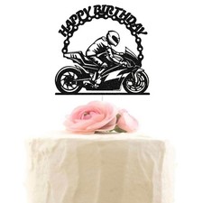 Motorcycle Happy Birthday Cake