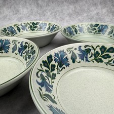 Four 16.5cm x 4.5cm Vintage Midwinter Caprice or "Spanish Garden" Cereal Bowls