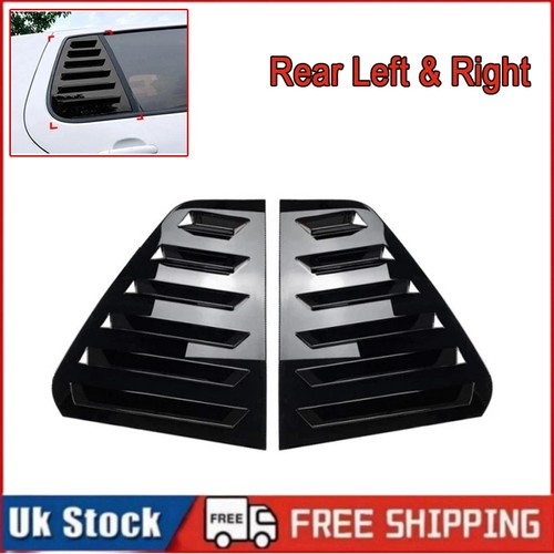 Black gloss rear side window - gloss,