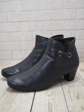 Womens gabor navy leather - leather, zip