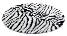 ROUND ZEBRA STRIPE PRINT FAUX