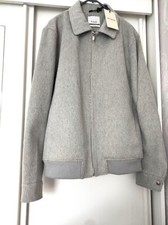 New Men's Grey Wool Blend