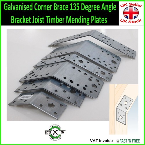Galvanised corner brace 135 - corner,