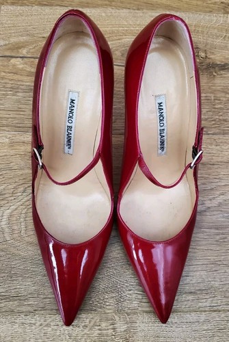 Manolo blahnik dark red patent - blahnik,