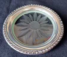 American Frank Whiting Sterling Silver & Glass Wine Glass Coaster(s)  c1940
