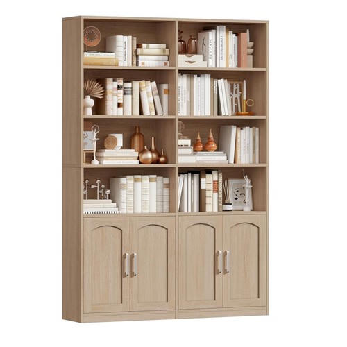 Tier bookcase with doors - doors, –