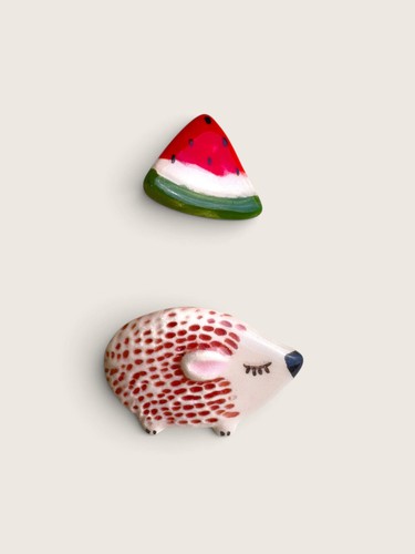 Watermelon and hedgehog - and,