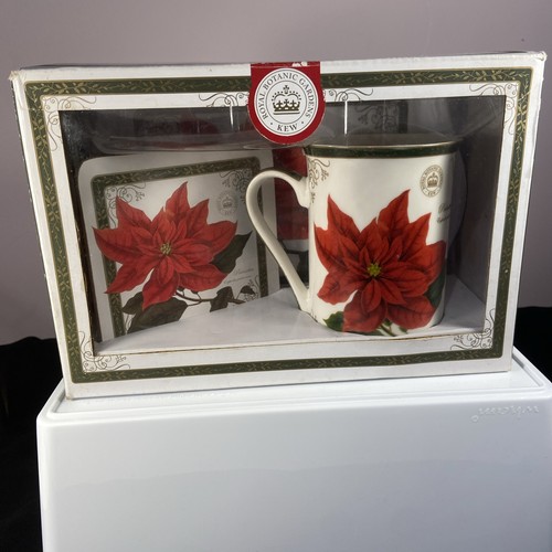 Poinsettia mug coaster tray - mug,,