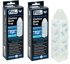 Pest Expert® Demi-Diamond Clothes Moth Pheromone Traps (2 holders & 2 pads)
