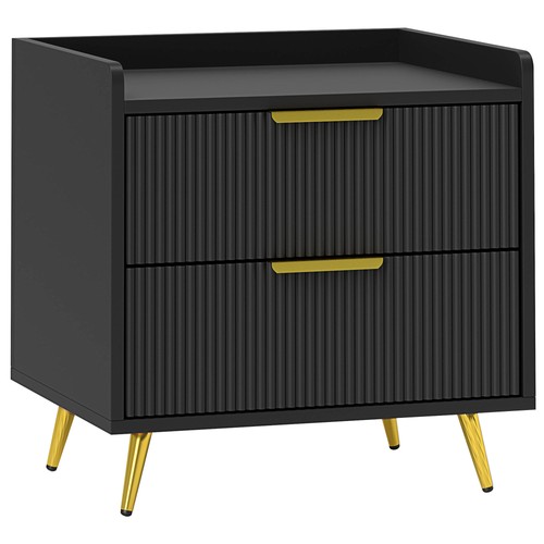 Homcom bedside table with - bedside, 2