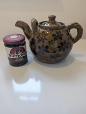 Uncommon P&J.Dick Coxwold Studio Art Pottery Slip Decorated Tea Pot. Excellent.