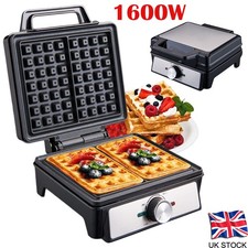 Waffle Maker 1600W Deep Fill