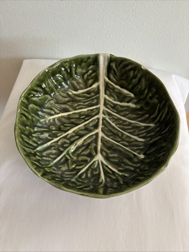 Vintage majolica green cabbage - vintage,