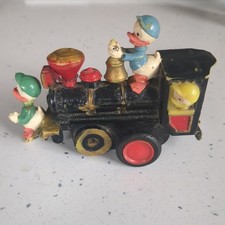 Vintage 1960s Disney Marx Plastic Toy Train Louie Dewey Huey Duck Nephews 